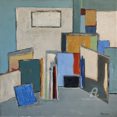 Malerei mit dem Titel "Atelier 20" von Sophie Dumont, Original-Kunstwerk, Öl