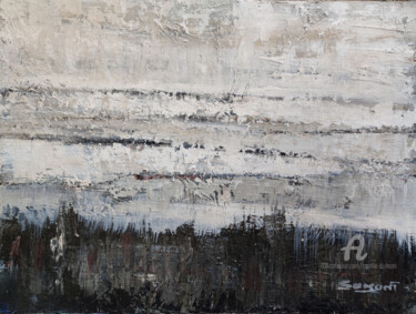 Painting titled "Les dunes" by Sophie Dumont, Original Artwork, Oil