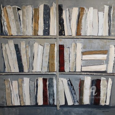 Painting titled "fragments de reflex…" by Sophie Dumont, Original Artwork, Oil Mounted on Wood Stretcher frame