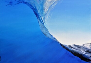 Картина под названием ""La Grande Bleue"" - Sophie Duplain, Подлинное произведение искусства, Акрил Установлен на Деревянная…