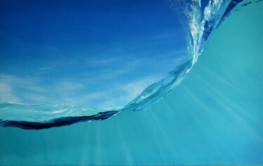 Malerei mit dem Titel ""Inside the Sea"" von Sophie Duplain, Original-Kunstwerk, Acryl Auf Keilrahmen aus Holz montiert