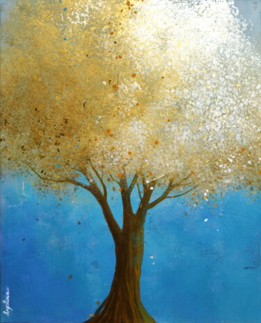 Картина под названием ""L'Heure Bleue"" - Sophie Duplain, Подлинное произведение искусства, Акрил Установлен на Деревянная р…