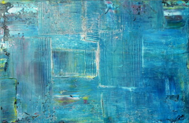 Painting titled ""Blue"" by Sophie Duplain, Original Artwork, Acrylic Mounted on Wood Stretcher frame