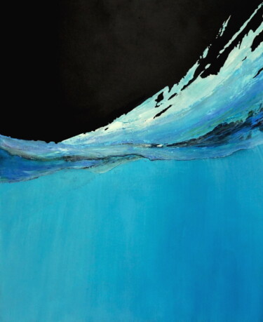 Malerei mit dem Titel ""Underwater"" von Sophie Duplain, Original-Kunstwerk, Acryl Auf Keilrahmen aus Holz montiert