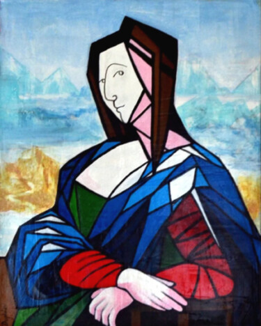 Pintura titulada ""L'Icone"" por Sophie Duplain, Obra de arte original, Acrílico Montado en Bastidor de camilla de madera