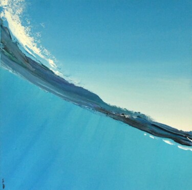 Картина под названием ""Water" 1" - Sophie Duplain, Подлинное произведение искусства, Акрил Установлен на Деревянная рама дл…