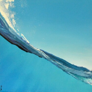 绘画 标题为“"Water" 4” 由Sophie Duplain, 原创艺术品, 丙烯 安装在木质担架架上