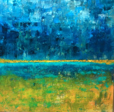 Картина под названием "Horizon" - Sophie Gaiardo, Подлинное произведение искусства, Акрил Установлен на Деревянная рама для…