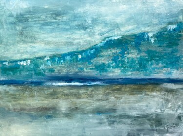Peinture intitulée "La colline bleue" par Sophie Gaiardo, Œuvre d'art originale, Huile Monté sur Châssis en bois