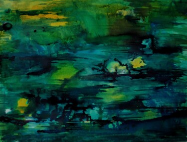 Peinture intitulée "Le bassin aux nénup…" par Sophie Gaiardo, Œuvre d'art originale, Aquarelle