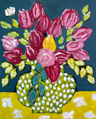 Painting titled "Bouquet" by Sophie Gardin, Original Artwork, Acrylic