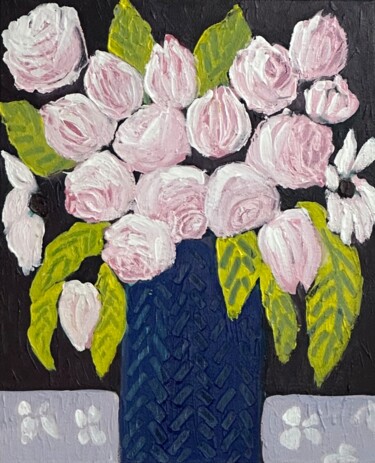 Картина под названием "Bouquet 2" - Sophie Gardin, Подлинное произведение искусства, Акрил