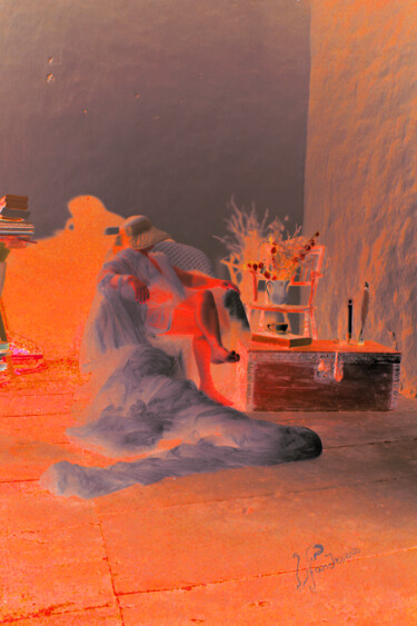 Photographie intitulée "Le phénix." par Sophie Et Lionel Pardessus, Œuvre d'art originale, Travail numérique 2D