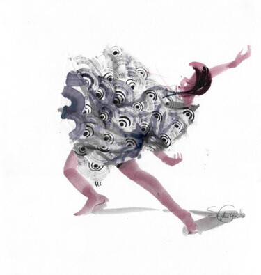Peinture intitulée "la-danse" par Sophie Griotto, Œuvre d'art originale, Encre
