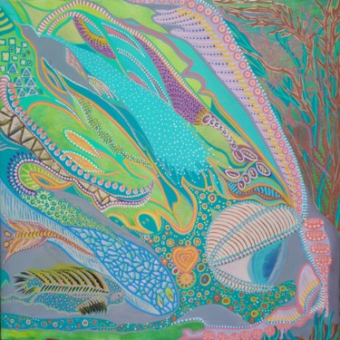 Peinture intitulée "Langueur océane" par Sophie Guilloteau, Œuvre d'art originale, Acrylique Monté sur Châssis en bois