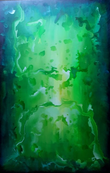 Peinture intitulée "nebuleuses-5.jpg" par Sophie Haldi, Œuvre d'art originale, Acrylique