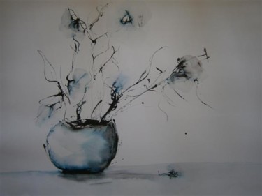 Peinture intitulée "Zen flower 2" par Sophie Jallet, Œuvre d'art originale, Huile