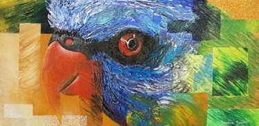 Peinture intitulée "kiki-l'oiseau.jpg" par Sophie Jallet, Œuvre d'art originale, Acrylique