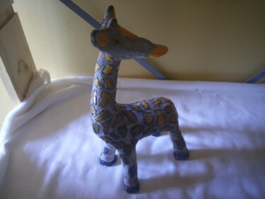 Sculpture intitulée "girafe" par Sophie Jeanneau, Œuvre d'art originale, Céramique