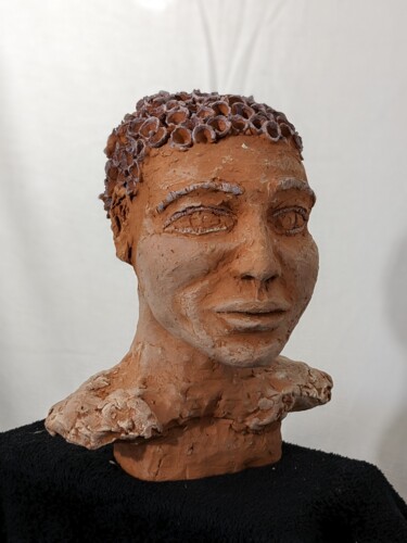 Sculpture titled "homme corail" by Sophie Jolivet, Original Artwork, Terra cotta