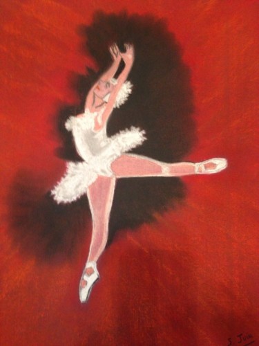 Rysunek zatytułowany „Danseuse” autorstwa Sophie Juin, Oryginalna praca, Pastel