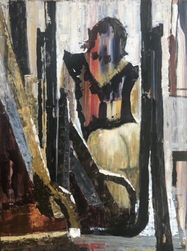 Painting titled "Intimité I" by Sophie Lafont, Original Artwork, Acrylic Mounted on artwork_cat.