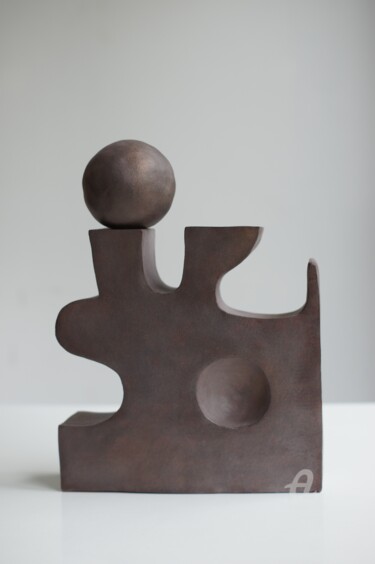 Skulptur mit dem Titel "Puzzle - Sculpture…" von Sophie Laurent Lazinier, Original-Kunstwerk, Terra cotta