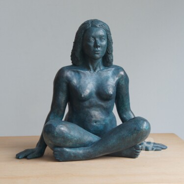 Skulptur mit dem Titel "Zen" von Sophie Laurent Lazinier, Original-Kunstwerk, Terra cotta