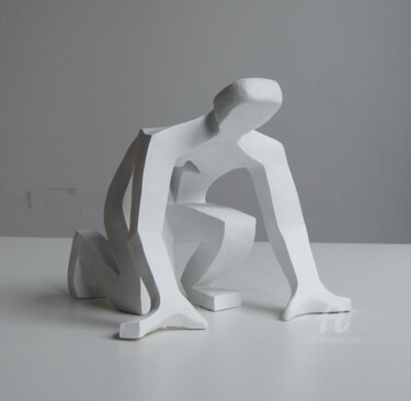 Skulptur mit dem Titel "Le sportif" von Sophie Laurent Lazinier, Original-Kunstwerk, Terra cotta