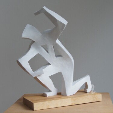 Skulptur mit dem Titel "Haltérophile" von Sophie Laurent Lazinier, Original-Kunstwerk, Terra cotta