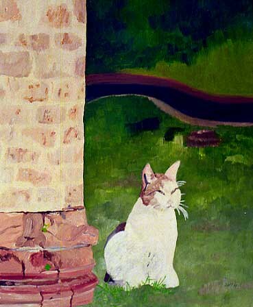 Peinture intitulée "Chat" par Sophie Loric, Œuvre d'art originale