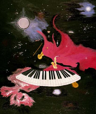 Peinture intitulée "Espace musical" par Sophie Loric, Œuvre d'art originale