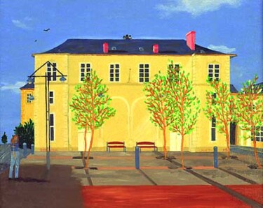 Peinture intitulée "Mairie Sathoise" par Sophie Loric, Œuvre d'art originale