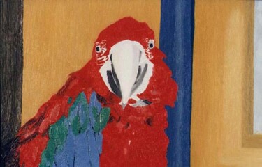 Peinture intitulée "perroquet" par Sophie Loric, Œuvre d'art originale