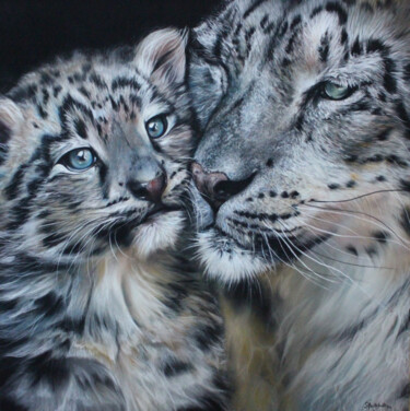 Drawing titled "A Bond Like No Other" by Sophie Louise Parkhill, Original Artwork, Pastel Mounted on artwork_cat.