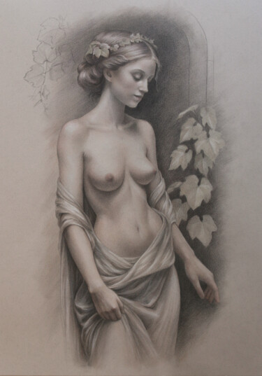 Drawing titled "Tenderness of Time" by Sophie Marts, Original Artwork, Pencil