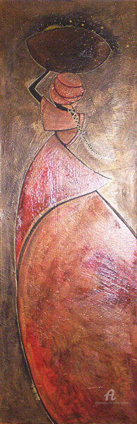 Pintura intitulada "femme" por Sophie Mathieu, Obras de arte originais, Acrílico