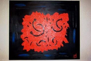 Painting titled "diablik" by Sophie Neirynck, Original Artwork, Oil