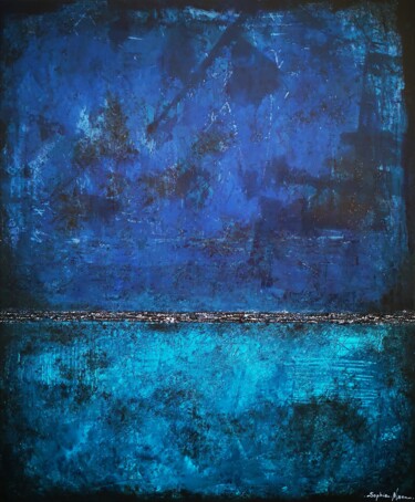 "Vue sur mer" başlıklı Tablo Sophie Nigen tarafından, Orijinal sanat, Akrilik Ahşap Sedye çerçevesi üzerine monte edilmiş