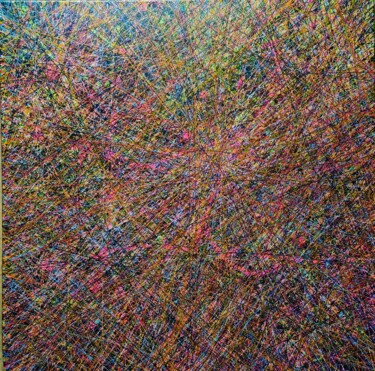 제목이 "Sous la surface"인 미술작품 Sophie Nigen로, 원작, 아크릴 나무 들것 프레임에 장착됨