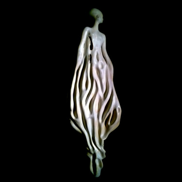 Sculpture intitulée "Dryade blanche" par Sophie Nuncie, Œuvre d'art originale, Métaux