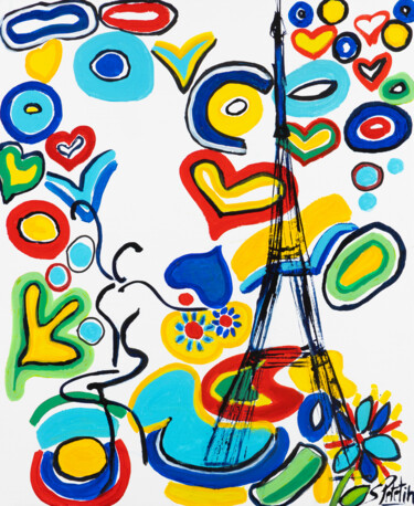 Картина под названием "Paris on danse" - Sophie Petetin, Подлинное произведение искусства, Акрил