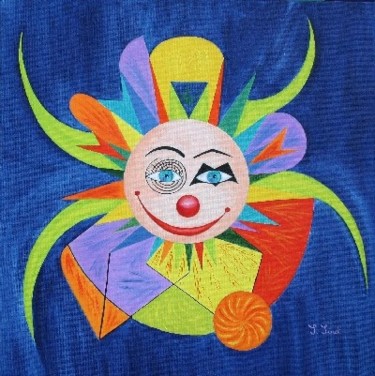 Peinture intitulée "Clown" par Sophie Sirot, Œuvre d'art originale