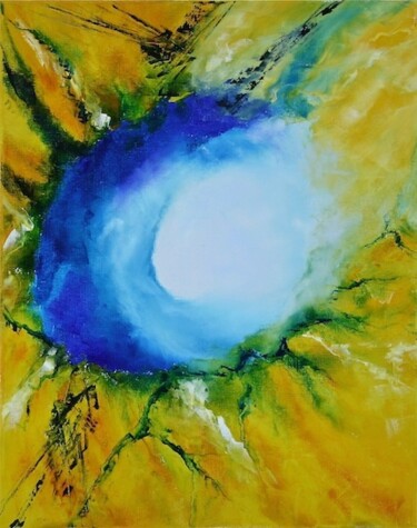 Painting titled "Geyser du grand can…" by Sophie Sirot, Original Artwork, Oil
