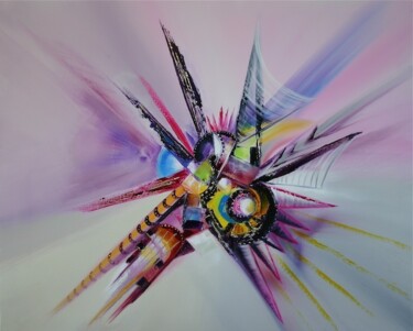 Painting titled "L'insetto volante" by Sophie Sirot, Original Artwork, Oil