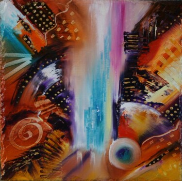 Painting titled "New space" by Sophie Sirot, Original Artwork, Oil
