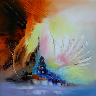 Painting titled "Toutes ailes déploy…" by Sophie Sirot, Original Artwork, Oil