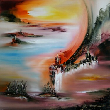 Painting titled "Voyage au long cour" by Sophie Sirot, Original Artwork, Oil