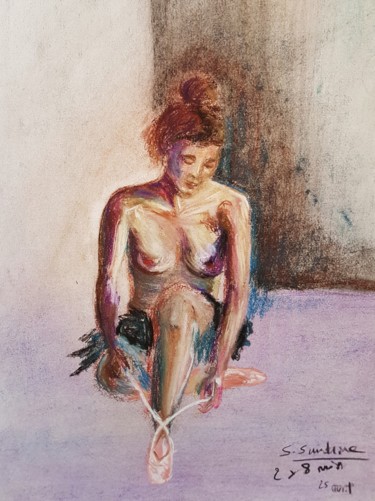 Drawing titled "danseuse" by Sophie Sunshine, Original Artwork