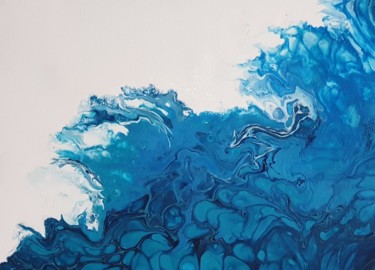 Peinture intitulée "La vague" par Sophie Charbonnier, Œuvre d'art originale, Acrylique Monté sur Châssis en bois
